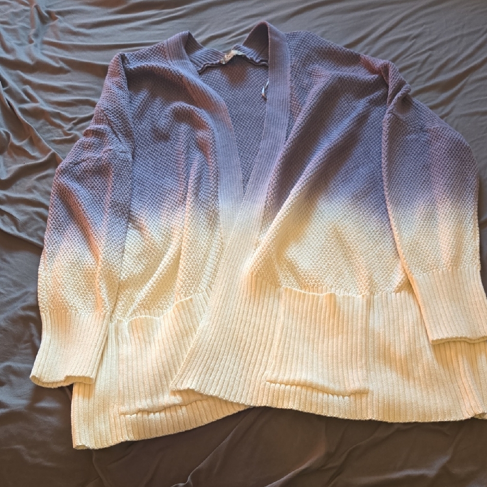 Belldini Gradient Blue and Cream Cardigan